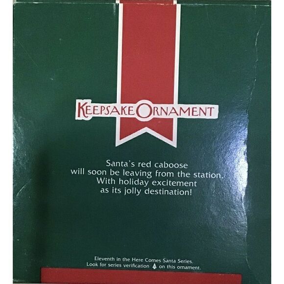 Hallmark Keepsake Ornament CHRISTMAS CABOOSE Vintage Christmas 1989 Train - Picture 5 of 5